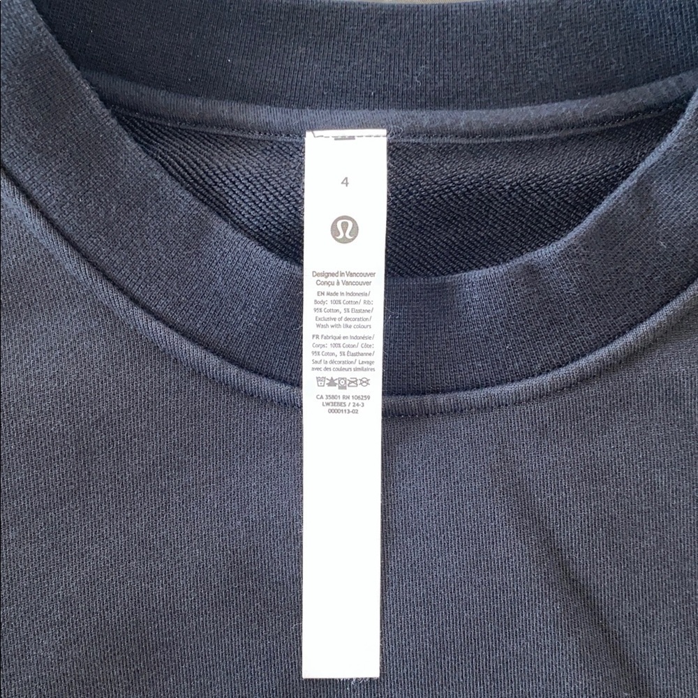 Lululemon Perfectly Oversized Cropped Crew - French Terry - Picture 7 of 10